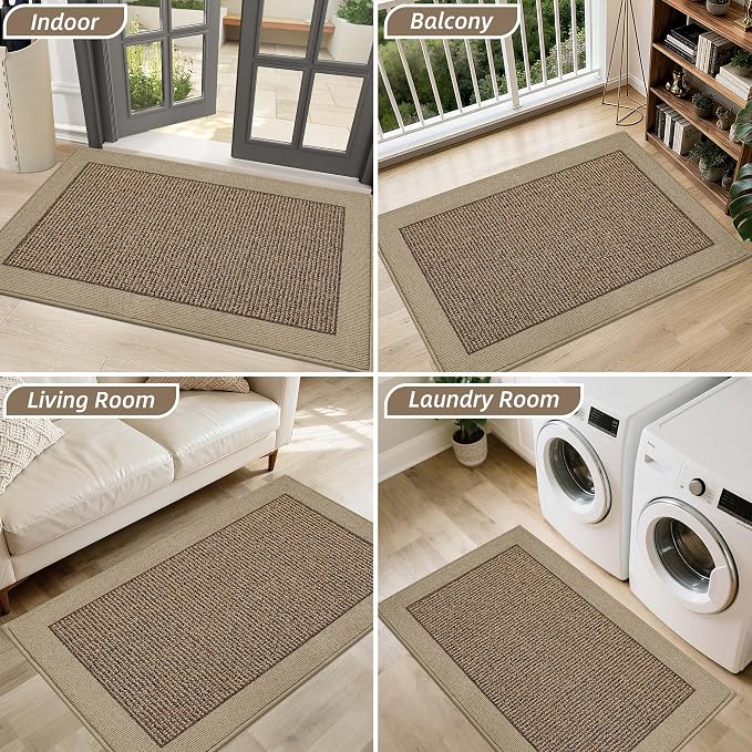 BEQHAUSE Indoor Door Mat 24" x 36", Dirt Trapper Door Mats Non-Slip Entryway - Image 8
