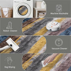 Ciicool Modern Abstract Yellow Grey Rug - Image 4