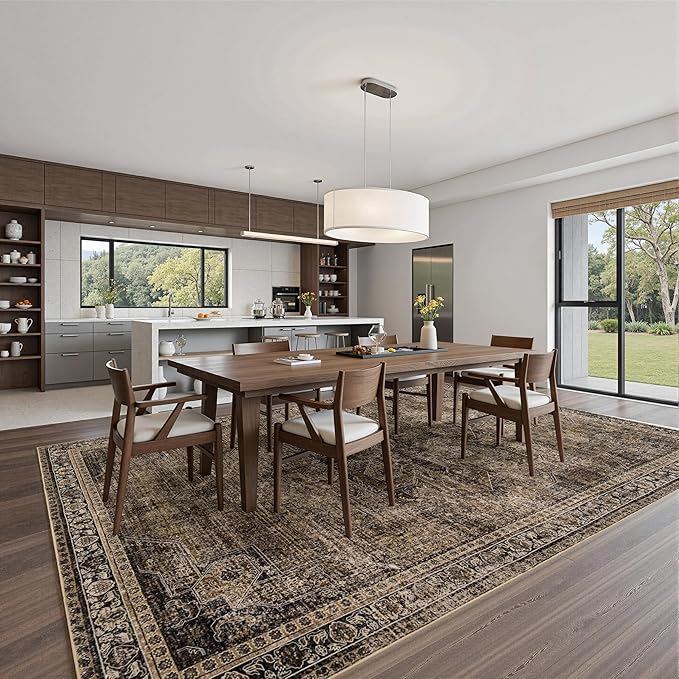 Washable 6x9 Area Rug for Living Room, Carpet for Bedroom Dining Room, Non - Image 5