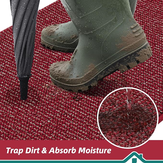 BEQHAUSE Dirt Trapper Door Mat 32" x 48", Non-Slip Washable Doormats Entrance - Image 3