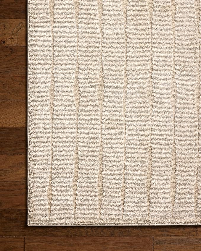 Loloi Chris Loves Julia Calvin Collection CLV-02 Ivory/Oatmeal 5'-3" x 7'-6" - Image 7