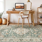 7x9 Area Rug Living Room: Machine Washable Boho Large Vintage Soft Rugs Stain - Image 7