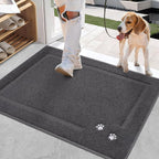 BEQHAUSE Dog Door Mat for Muddy Paws 24"x36" Dirt Trapper Absorbent Doormat Non - Image 9