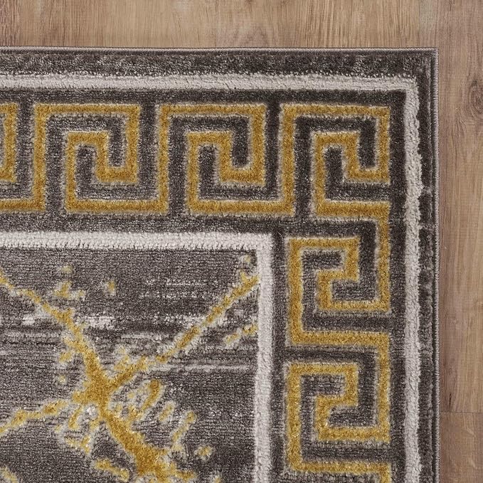 GLORY RUGS Area Rugs Marble 2x7 Brown Carpet Modern Abstract Rug Living Room - Image 3