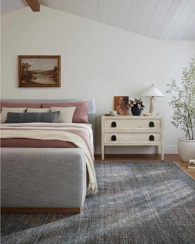 Loloi Angela Rose Ember Collection EMB-09 Denim/Charcoal 5'-3" x 7'-6" Area Rug - Image 3