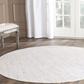 SAFAVIEH Rag Rug Collection 5' Round Ivory/Multi RAR121G Handmade Boho Stripe by SAFAVIEH