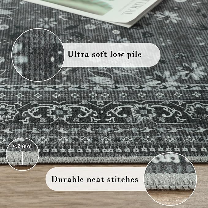 2x6 Washable Kitchen Runner Rug - Image 3