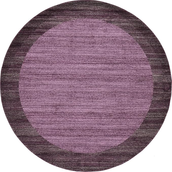 Rugs.com Angelica Collection Rug – 8 Ft Round Violet Medium Rug Perfect - Image 3