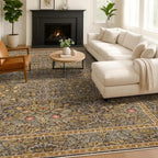Vintage Floral Living Room Rug 8x10, Dining Room Under Kitchen Table, Oriental - Image 6