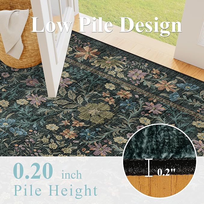 DUKINO 6x9 Rugs for Living Room, Vintage Washable Rug - Image 8