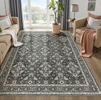 WITSHOCK Living Room Area Rugs 7x9: Soft Non-Slip Backing Washable Rugs Vintage by WITSHOCK
