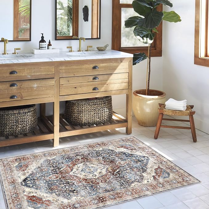 Deerly 3x5 Area Rug with Non-Slip Backing, Washable Rugs - Image 6