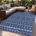 Indoor Outdoor Area Rug Washable Patio Rug Modern Moroccan Geometric Indoor by ArenaRug