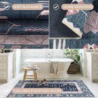 Washable Area Rug. Modern Farmhouse. Vintage. Turkish. Bohemian. Distressed. - Image 5