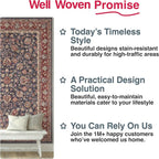 Well Woven Asha Rome Navy Blue Red 7'7" x 9'10" Area Rug - Image 8