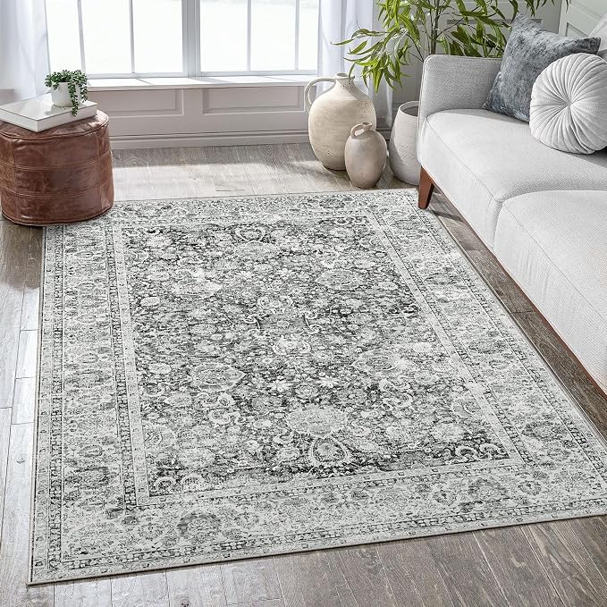 Area Rugs 5x7 - Grey Area Rug for Living Room, Bedroom & Dining Room - Soft - Image 6