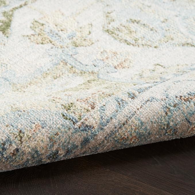 Nourison Home Astra Machine Washable Blue Green 5'3" x 7' Area Rug - Image 9
