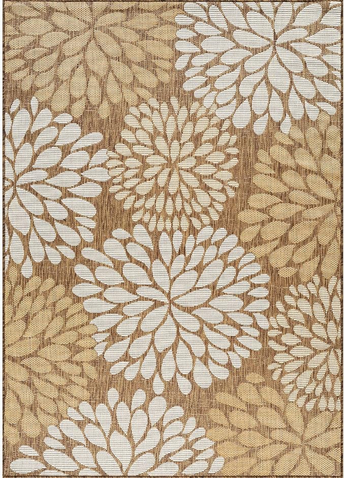 Beverly Rug Outdoor Rug 6x9 Modern Exotic Tropical Leaf Area Rugs - Image 2