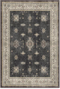 RUGGABLE Washable Vintage Area Rug – Verena Dark Wood 4x6, Stain-Resistant by RUGGABLE