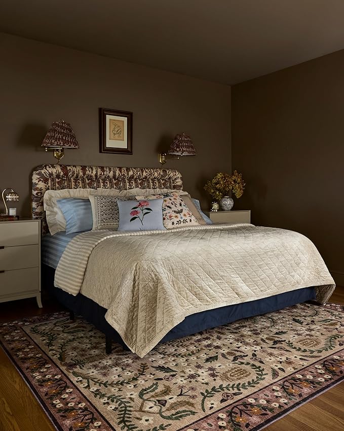 Loloi Rifle Paper Co. Canopy Collection CNP-03 Aubergine 2'-3" x 3'-9" Accent - Image 2