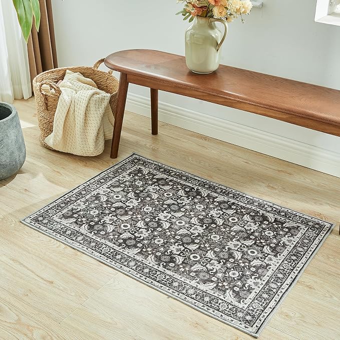 WITSHOCK Washable 2x3 Entryway Area Rug: Soft Non-Slip Backing Washable Rugs - Image 5
