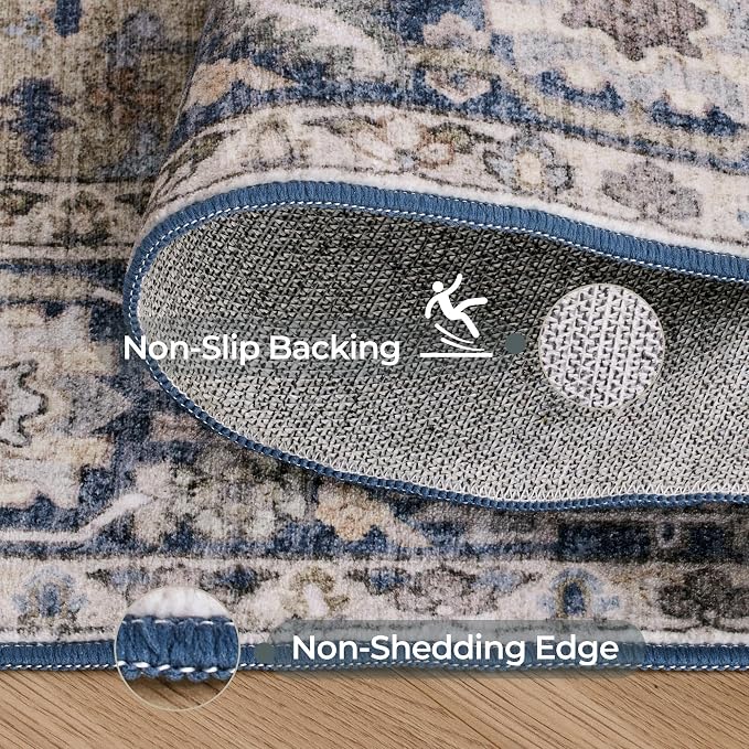 Kokia 6x9 Washable Area Rugs Blue - Image 5