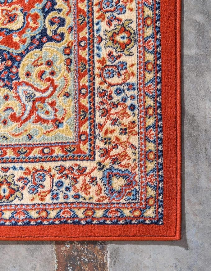 Unique Loom Reza Collection Traditional Persian Style Area Rug, 9 ft 10 in x 13 - Image 8