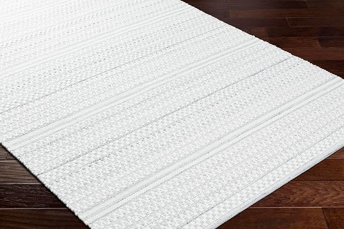 Mark&Day Wool Rugs, 2x3 Precious Solid and Border Cream/Charcoal Area Rug - Image 4