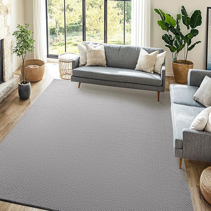 Shilucheng Wool Rug 4.7x7 Non-Slip, Blend 80% Wool and 20% Cotton Rugs by Shilucheng
