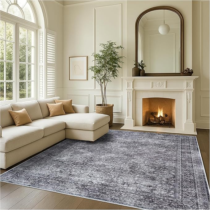 Fame Rugs Turkish Rug. Washable Vintage Oriental Antique Inspired Traditional by FameRugs