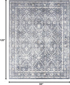 Nourison Home Astra Machine Washable Dark Blue 7'10" x 10' Area Rug - Image 2