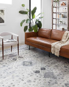 Loloi Skye Collection SKY-02 Silver/Grey 7' x 9' Oval Area Rug by Loloi