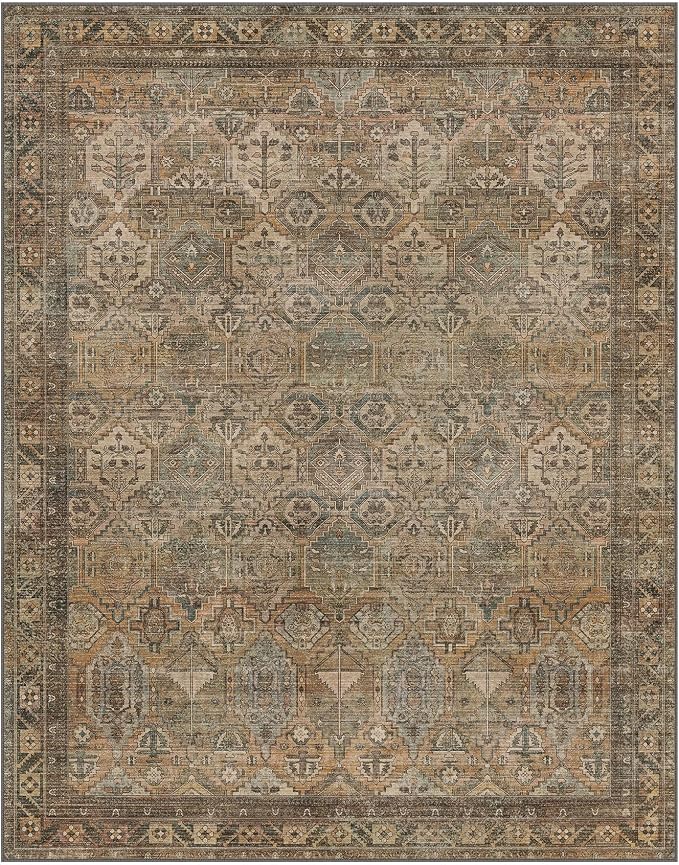 GENIMO 3x5 Area Rugs for Living Room, Machine Washable Non Slip Vintage Rugs - Image 8