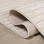 JONATHAN Y Hallie High-Low Curve Ivory/Cream Indoor/Outdoor Area Rug, Minimalist - Image 5