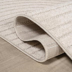 JONATHAN Y Hallie High-Low Curve Ivory/Cream Indoor/Outdoor Area Rug, Minimalist - Image 5