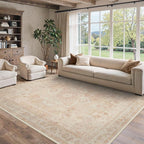 8x10 Area Rugs for Living Room, Machine Washable Non Slip Vintage Rugs by BESBLEE