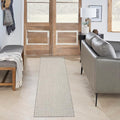 Nourison Home Courtyard Ivory Silver 2'2" x 10' Area Rug by NourisonHome