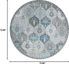 Lahome Moroccan Trellis Washable Round Area Rug, Soft Round Rugs 6ft Ultra-Thin - Image 2