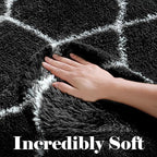 ONASAR Area Rugs for Bedroom Living Room, Fluffy 4x6 Black and White Rug - Image 3