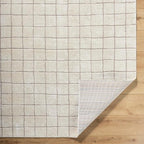 Livabliss x Our PNW Home Cascade Minimalist Grid Area Rug, Grid Ivory/Taupe - Image 5