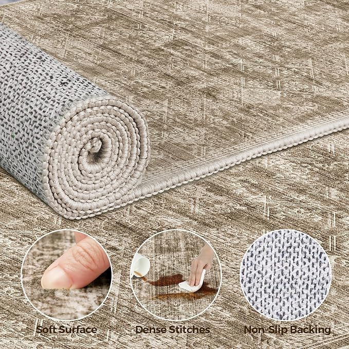 WITSHOCK 6x9 Area Rugs for Living Room: Machine Washable Non Slip Modern - Image 7