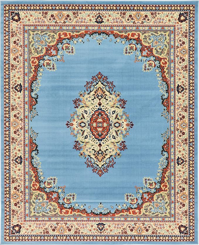 Unique Loom Reza Collection Traditional Persian Style Area Rug, 8 x 10 ft - Image 3