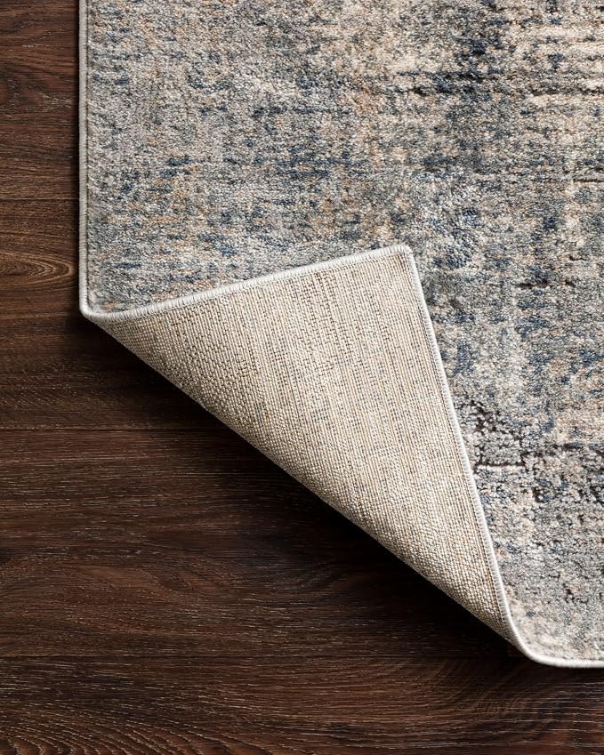 Loloi Teagan Collection TEA-05 Denim/Slate 5'-3" x 7'-6" Area Rug, Soft Neutral - Image 12
