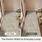 Bavni 2'6''x6 Rug Runners for Hallways, Washable Runner Rug Non Slip, Vintage - Image 7