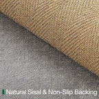 LUMI Handwoven Sisal Door Mat, Non-Slip Durable Entryway Mat, Welcome Front - Image 5
