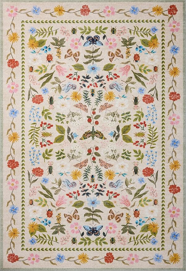 Loloi Rifle Paper Co. Canopy Collection CNP-04 Cream/Multi 2'-0" x 3'-0" Accent - Image 2