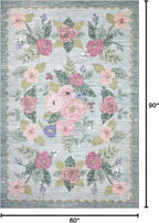 Loloi Rifle Paper Co. Rosa Collection RSA-02 Sky 5'-0" x 7'-6" Area Rug - Image 2
