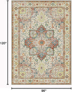 GENIMO 8x10 Area Rugs for Living Room, Machine Washable Non Slip Vintage Retro - Image 2