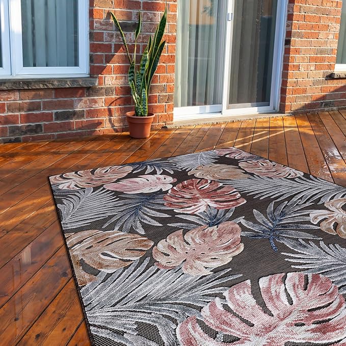 CAMILSON Indoor Outdoor Rug, Easy-Cleaning Non-Shedding Living Room, Garden and - Image 4