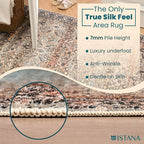 Istana Hallway Runner Rug 2x8 – Olive/Charcoal Entryway Rug -Silk's Soft Touch - Image 6